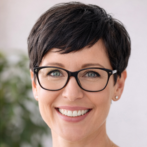 Kundenportrait Dame mit Brille von easywebsite